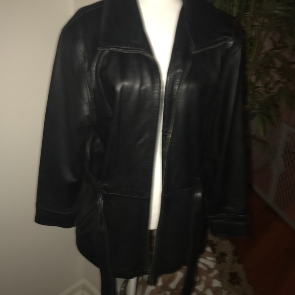 Kenneth Cole Reaction Leather Coat - Picture 4 of 6